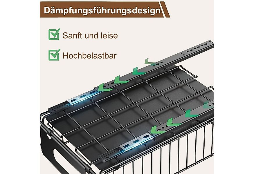 SURFOU Küchenorganizer-Set 2 Stück Teleskopschublade Erweiterbar Ausziehbar günstig online kaufen