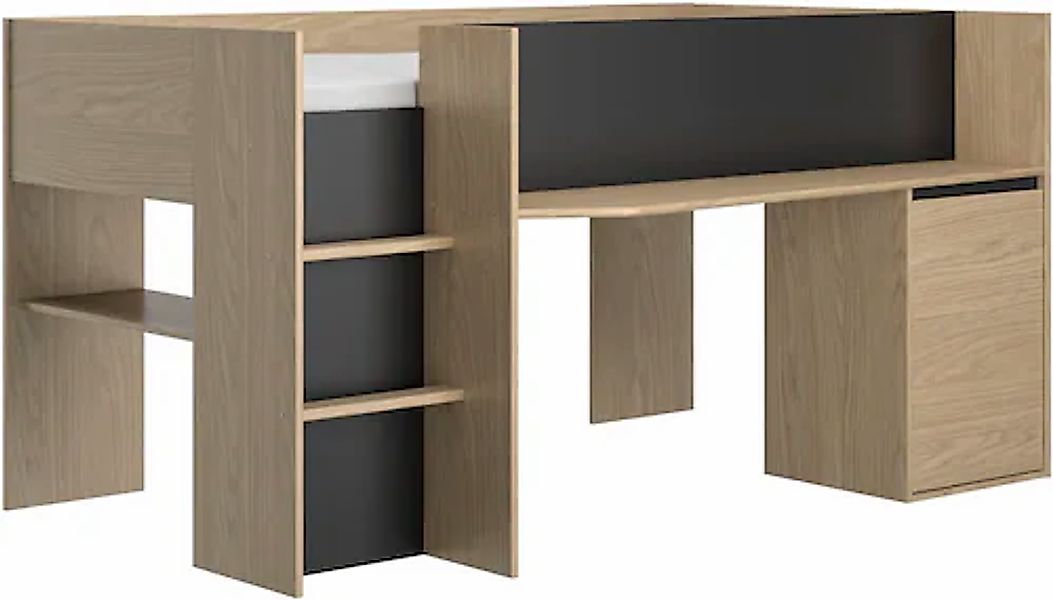 Gami Hochbett »Nael«, Hochbett 90 / 200 mit Schreibtisch günstig online kaufen