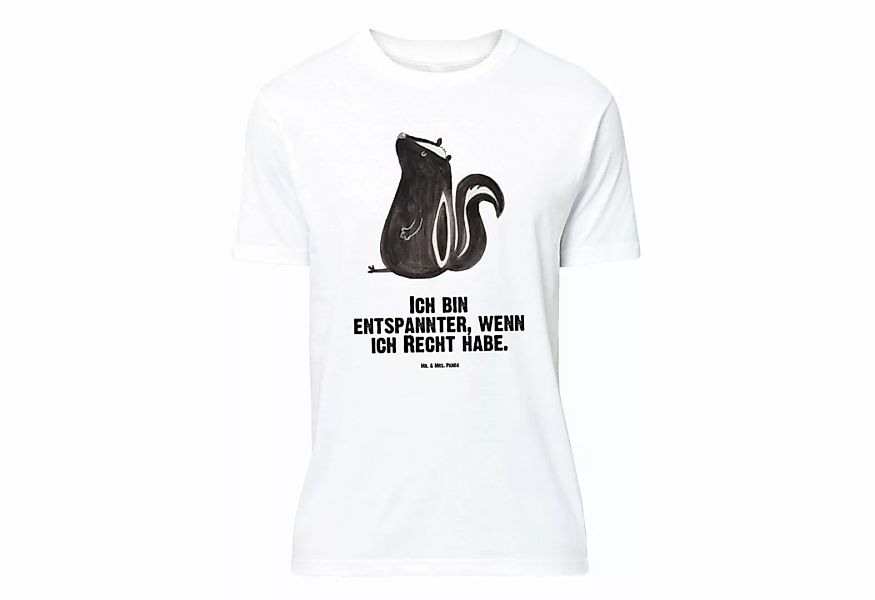 Mr. & Mrs. Panda T-Shirt Stinktier sitzend - Weiß - Geschenk, Geburstag, Wi günstig online kaufen