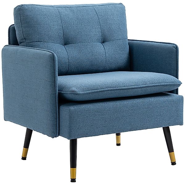HOMCOM Polstersessel Armlehnensessel mit Kissen Loungesessel Sofa mit Leine günstig online kaufen