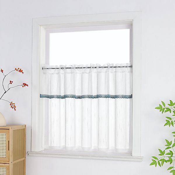 Delien Scheibengardine (1 St), Stangendurchzug, transparent, günstig online kaufen