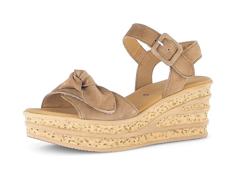 Gabor Keilsandalette Plateau, Riemchensandale Sommerschuh mit ZIerschleife günstig online kaufen