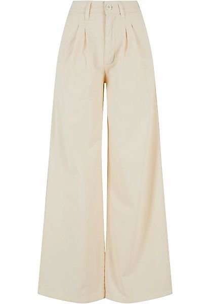 URBAN CLASSICS Stoffhose "Urban Classics Damen Ladies Organic Pleated Cotto günstig online kaufen