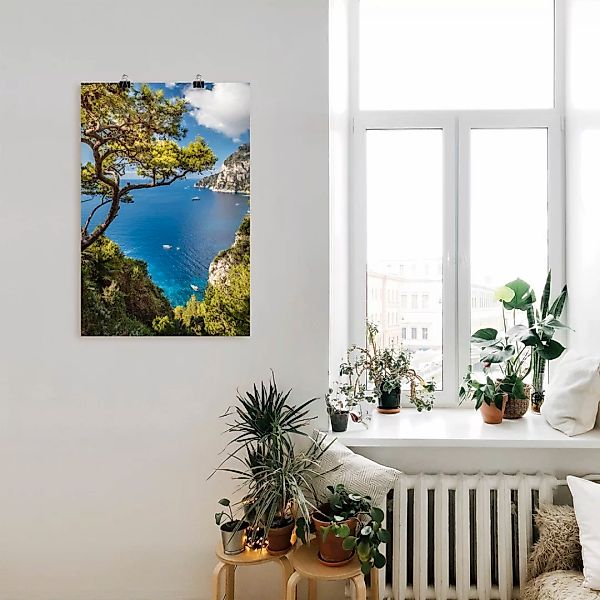 Artland Wandbild "Punta de Masullo, Insel Capri, Italien", Meer Bilder, (1 günstig online kaufen