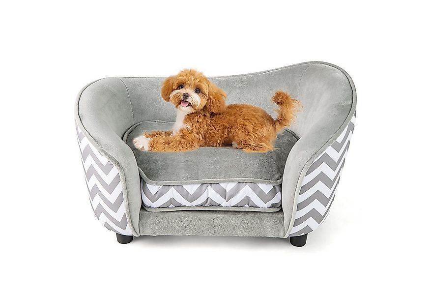 COSTWAY Tiersofa, Hundesofa, Katzenbett, mit Kissen, bis 50kg günstig online kaufen