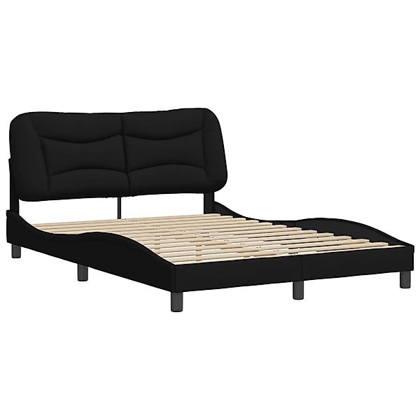 vidaXL Bettgestell ohne Matratze Hvar Schwarz 140x200 cm Stoff 3207774 günstig online kaufen