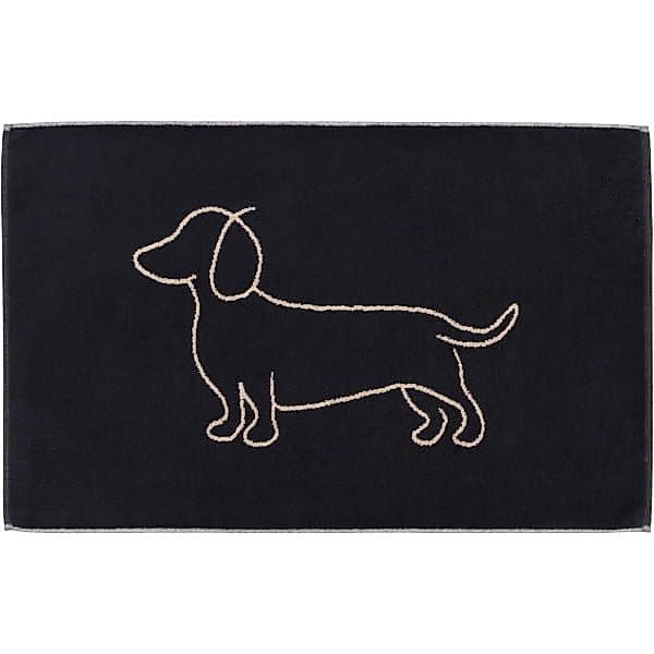 Cawö Badematten WE LOVE DOGS Companion 6248 - Farbe: schwarz/beige - 93 - 5 günstig online kaufen