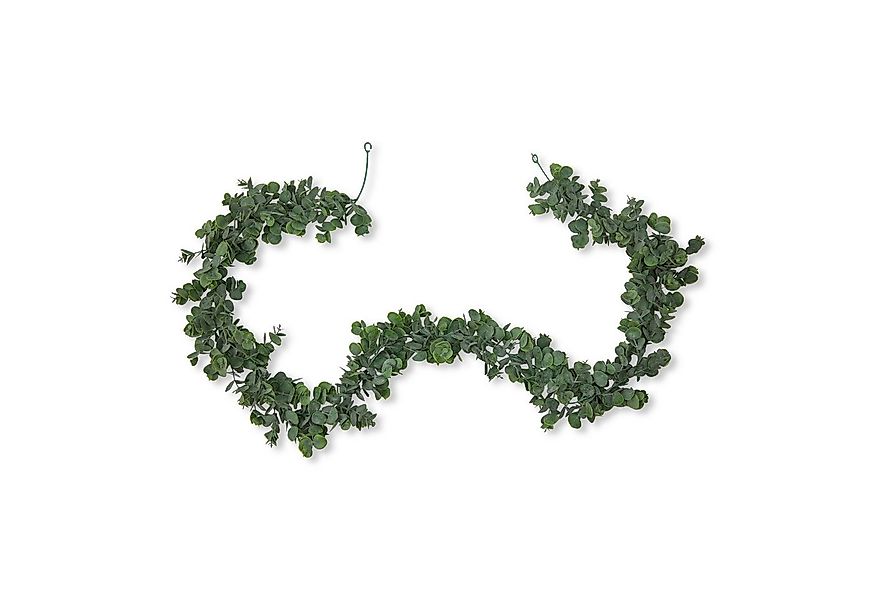 Kunstgirlande Künstliche Eukalyptus Deko Girlande grün white washed - 180 c günstig online kaufen