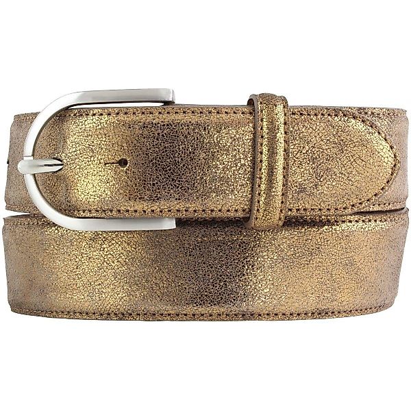 BELTINGER Ledergürtel Damen-Gürtel mit Metall-Optik Echt günstig online kaufen