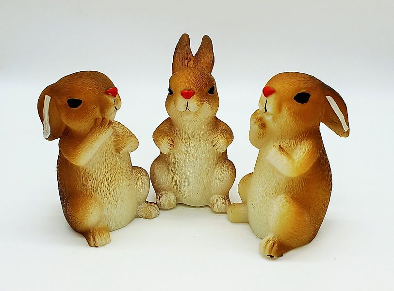 Luna24 simply great ideas... LED-Kerze 3er-Set LED Hasen Trio Kerzen braun, günstig online kaufen