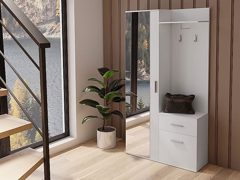 MIRJAN24 Garderoben-Set Lux, (Komplett-Set, 2 Kleiderhaken, Schrank und Sch günstig online kaufen