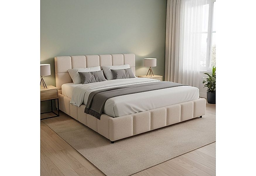 Juskys Polsterbett Florenz, Bubble Design, bis 500 kg belastbar, Pflegeleic günstig online kaufen