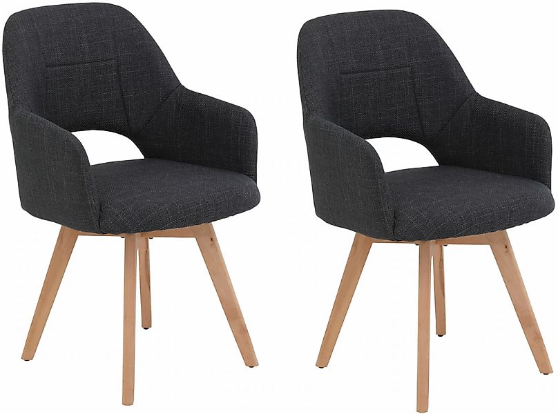 HELA 4-Fußstuhl "STADE" (Set) 2 Stk.360 drehbar,Massivholz 4-Fuß,Armlehnen, günstig online kaufen