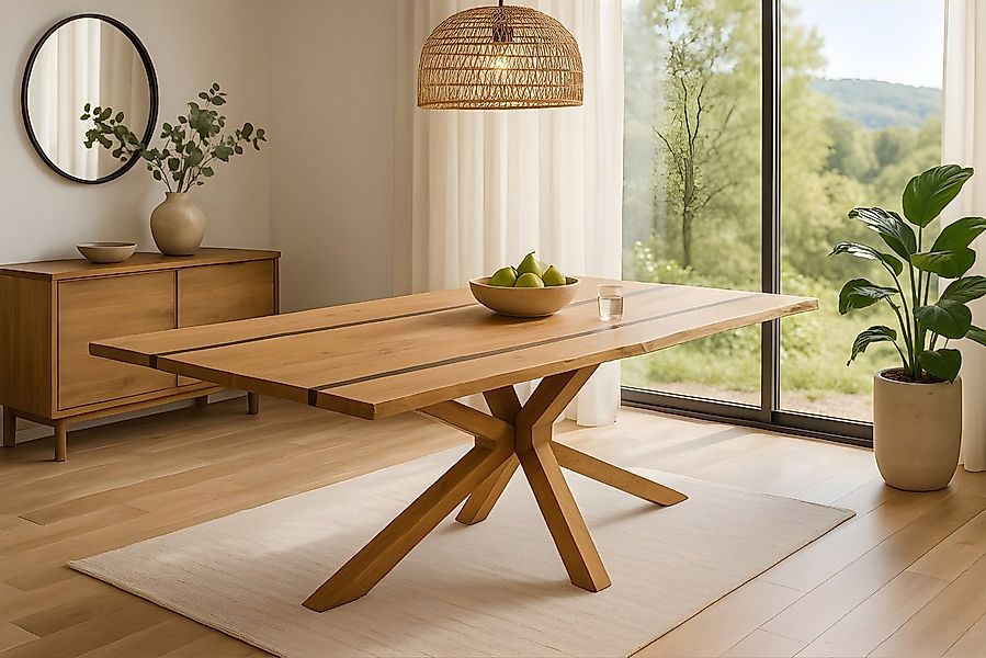 SAM® Esstisch Pietra, Akazienholz, echte Baumkante oder Schweizer Kante, Sp günstig online kaufen