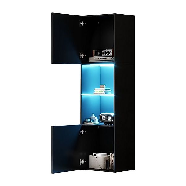BlingBin Vitrine Hochglanzvitrine, Hochschränke, Lagerschrank mit LED-Beleu günstig online kaufen