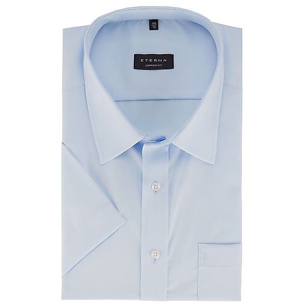 ETERNA Businesshemd aus Baumwolle, kurzarm Farbe hellblau Größe: 46 günstig online kaufen