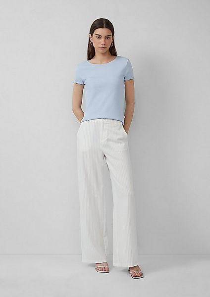 QS Chinos Hose Nadelstreifen-Hose mit weitem Bein günstig online kaufen