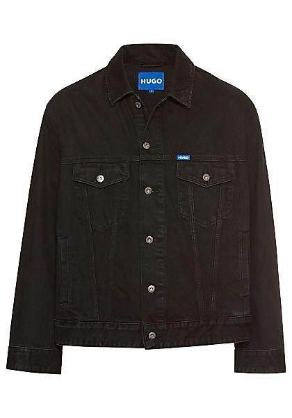 HUGO Blue Jeansjacke "Kirkby", mit Logo-Details, regular-fit günstig online kaufen