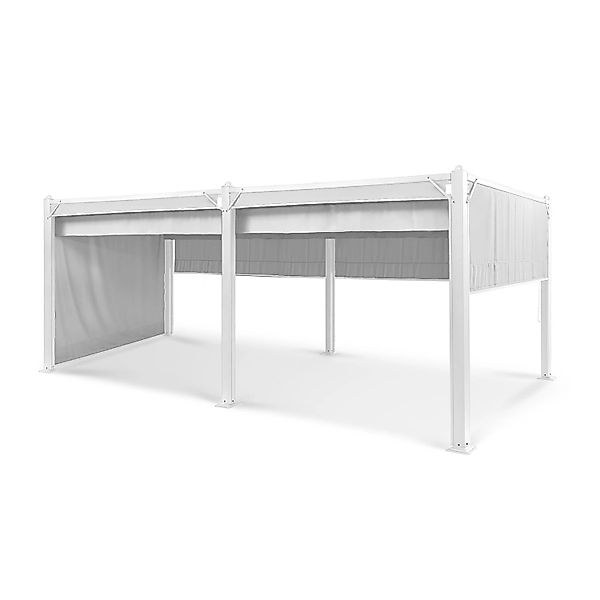 Blumfeldt Pantheon Cortina Pavillon mit Dach 3x6 m 4 Seitenteile Weiß Taube günstig online kaufen
