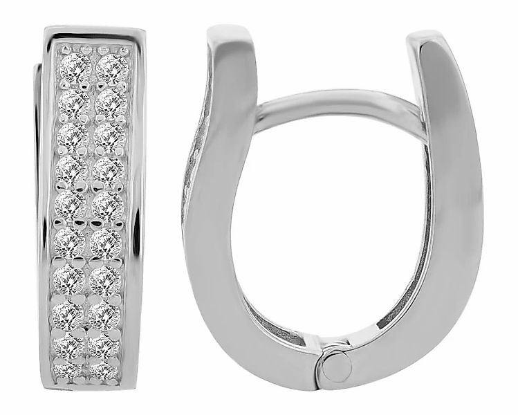 Adelia´s Klappcreolen "Damen Ohrringe – Klappcreole aus 925 Silber mit Zirk günstig online kaufen