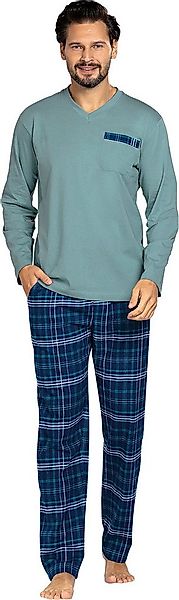 Comte Pyjama Herren-Schlafanzug Single-Jersey/Flanell Karo: Hose günstig online kaufen