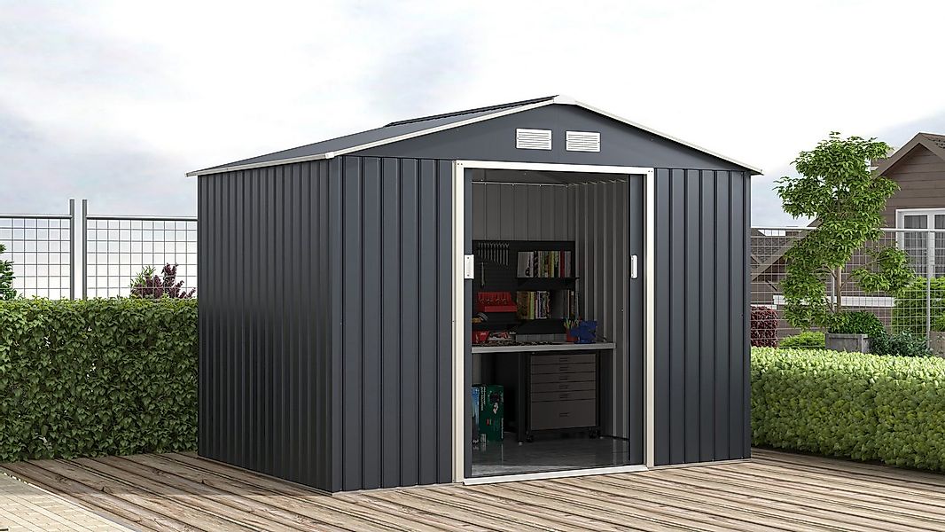 KONIFERA Gerätehaus Burgos Pro, BxT: 277x195 cm, wetterfest und langlebig, günstig online kaufen