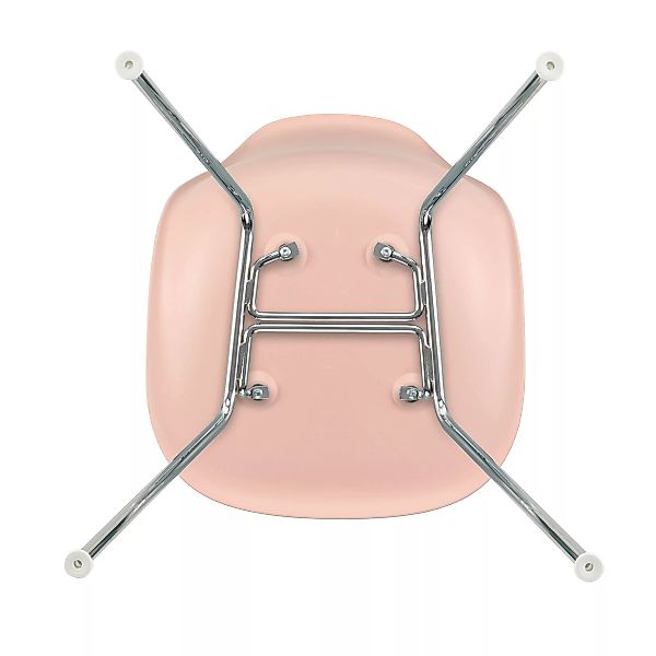 Vitra - Eames Plastic Side Chair DSX Gestell verchromt - blassrosa/Sitzscha günstig online kaufen