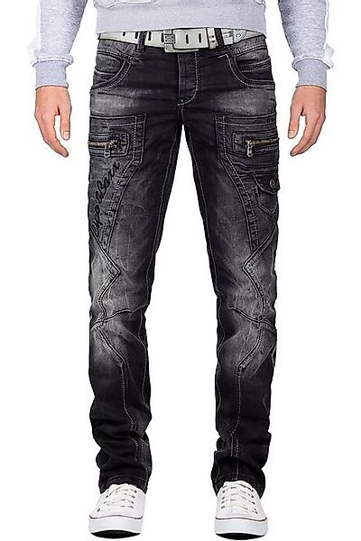 Cipo & Baxx 5-Pocket-Jeans Hose BA-CD296 Schwarz W33/L32 (1-tlg) mit Reißve günstig online kaufen