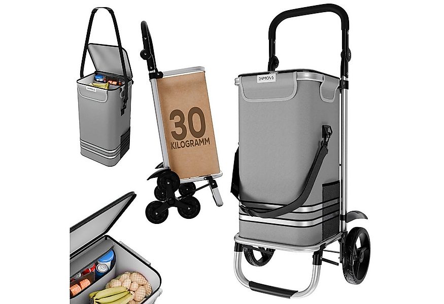 24Move Einkaufstrolley Einkaufstrolley mit 55L, 3in1 Sackkarre und Tasche, günstig online kaufen