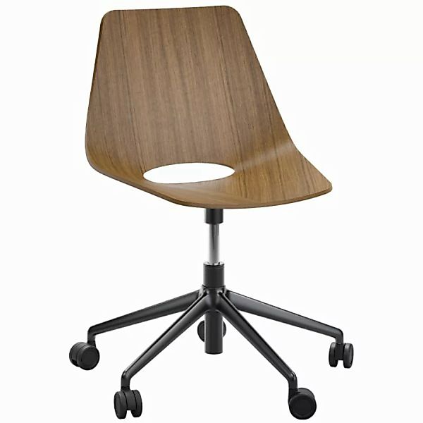 THONET S 661 DR Formholz-Stuhl | Edelholz Nussbaum | Gestell schwarz matt günstig online kaufen