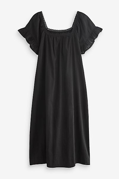 Next Nachthemd Gerüschtes Nachthemd aus Baumwolle günstig online kaufen