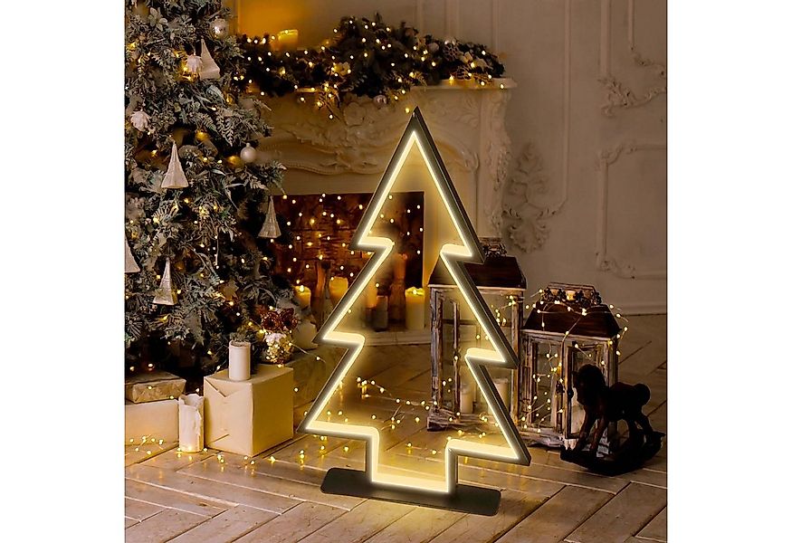 Salcar LED-Lichterkette 60cm 3D LED Tannenbaum Gartenstecker Weihnachtsbele günstig online kaufen