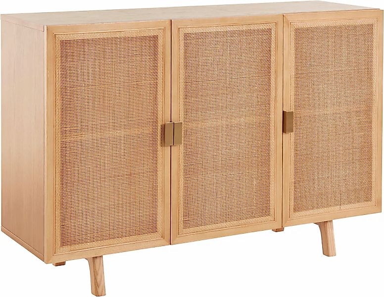 LeGer Home by Lena Gercke Sideboard "Lina", Mit Rattan Einsatz, 4 Innenfäch günstig online kaufen