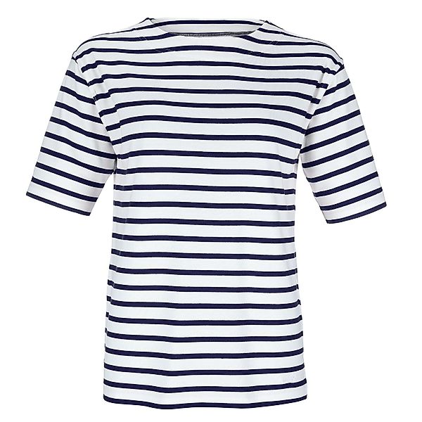 modAS Kurzarmshirt Bretonisches Damen-T-Shirt Ringelshirt U-Boot günstig online kaufen