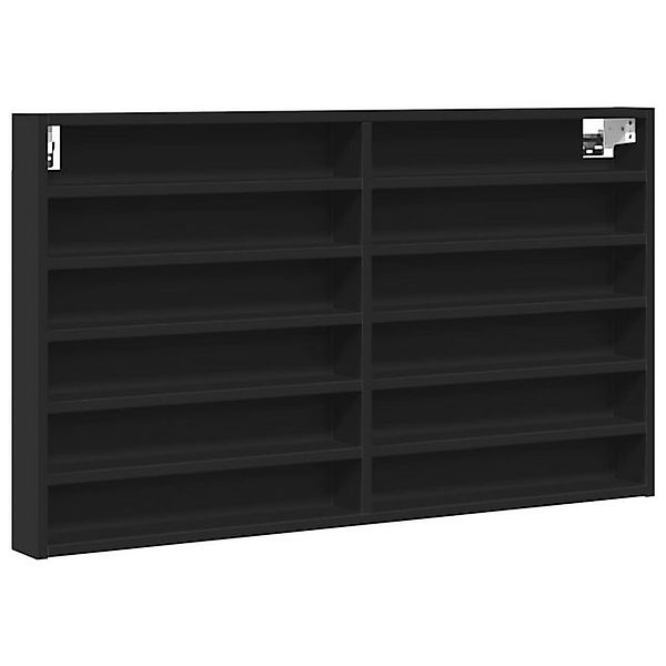 vidaXL Schrankmodule Vitrinenschrank Schwarz 100x8,5x58 cm Holzwerkstoff günstig online kaufen