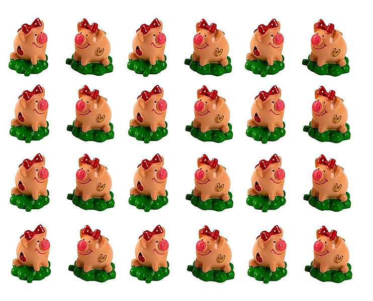 Geschenkestadl Dekofigur 24 Stück Mini Glücksschweinchen günstig online kaufen