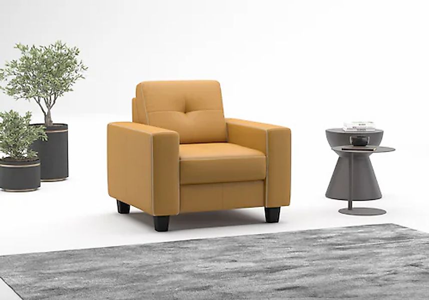 Home affaire Sessel »Varese« Kreuznaht in beige günstig online kaufen