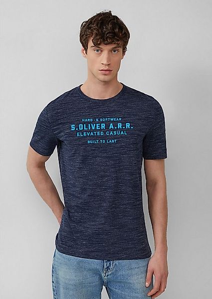 s.Oliver T-Shirt T-Shirt Rundhals, kurzarm, Aufdruck, meliert günstig online kaufen