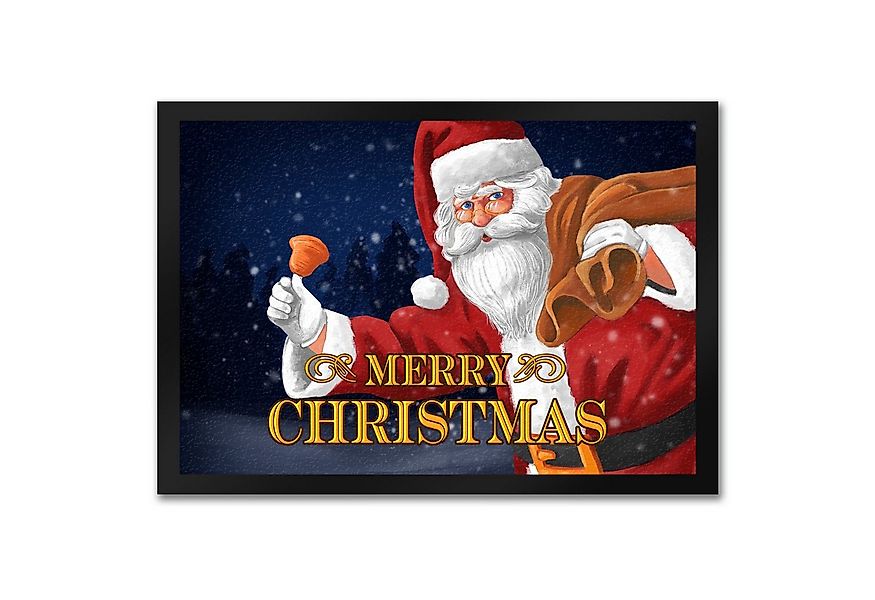 speecheese Fußmatte Merry Christmas mit Weihnachtsmann Fußmatte in 35x50 cm günstig online kaufen