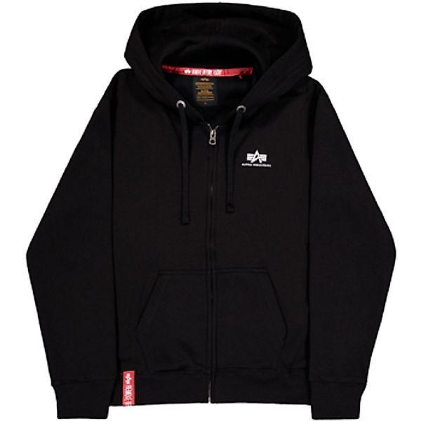 Alpha Industries  Sweatshirt Basic Zip Hoodie Small Logo - black günstig online kaufen