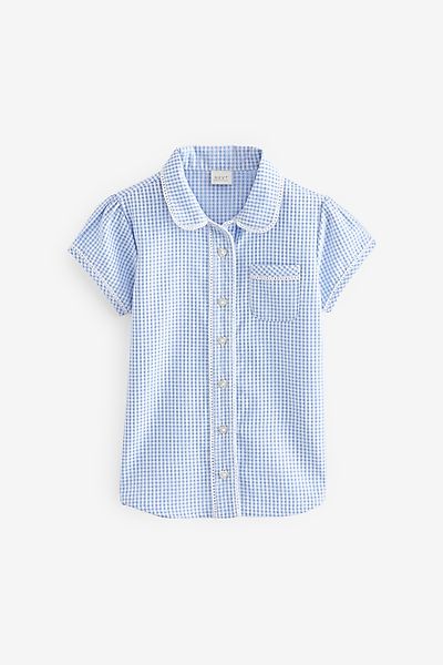 Next Kurzarmbluse Schulbluse mit Vichykaros und günstig online kaufen