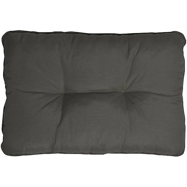 Beautissu Flair Loungekissen Outdoor Rücken 50x40x12cm Graphitgrau günstig online kaufen
