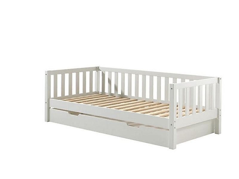 Natur24 Einzelbett Kojen Bett Fritz 211,2 x 68 x 97,8 cm Bettschublade Kief günstig online kaufen