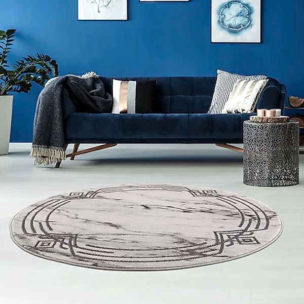Carpet City Teppich »Noa 9297«, rund, 11 mm Höhe, Kurzflor, Modern, Weicher günstig online kaufen