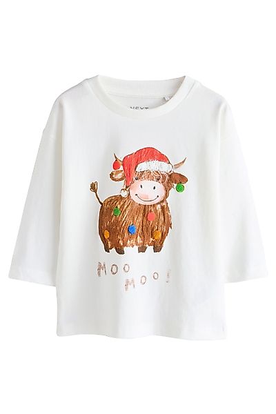 Next Langarmshirt Weihnachtliches, langärmeliges T-Shirt (1-tlg) günstig online kaufen