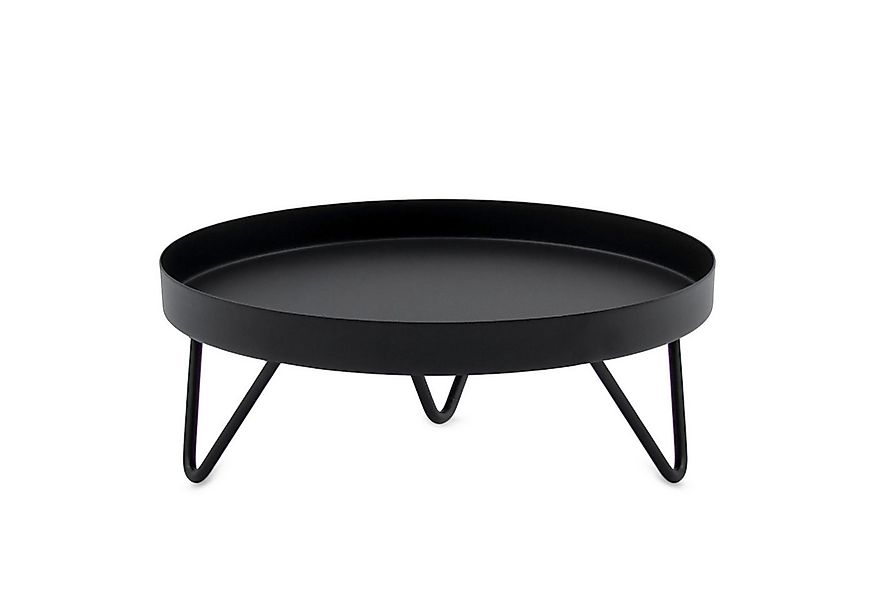 Spetebo Blumenhocker Blumenständer Metall schwarz rund - Ø 22 cm (Anzahl, 1 günstig online kaufen