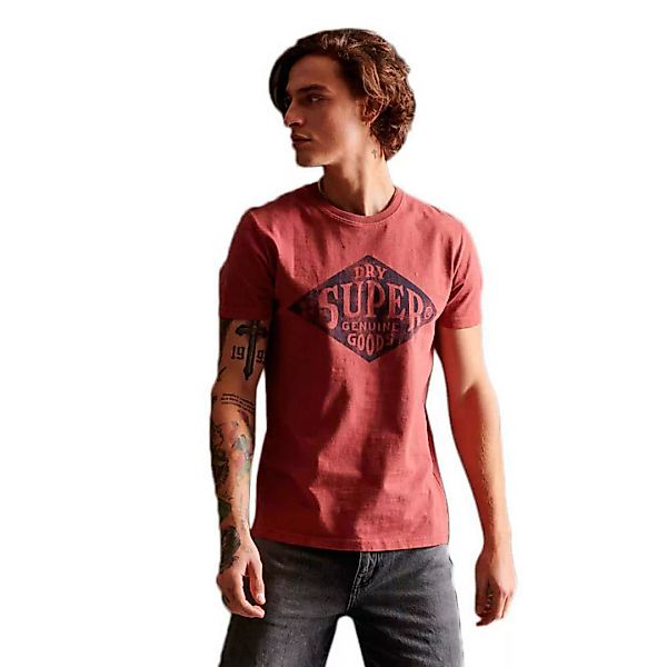 Superdry Workwear Kurzarm T-shirt S Vintage Brick Red günstig online kaufen