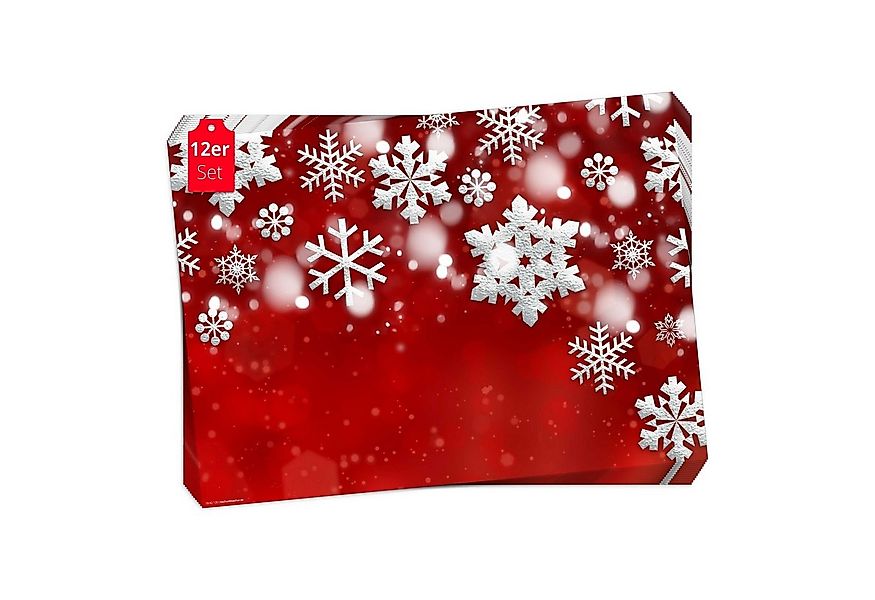 Tischsetmacher Platzset Tischsets I Platzsets - Weihnachten - Weiße Schneek günstig online kaufen