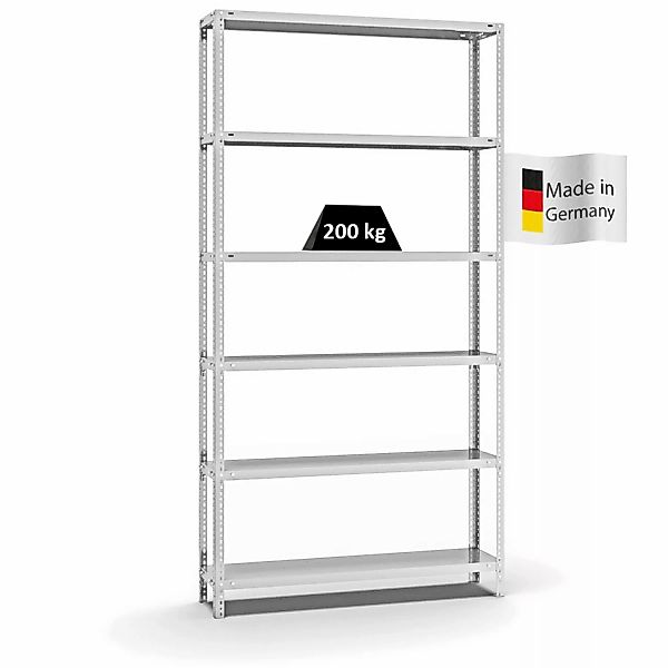 PROREGAL Fachbodenregal Schraubsystem Medium-Duty Grundregal HxBxT 250 x 13 günstig online kaufen