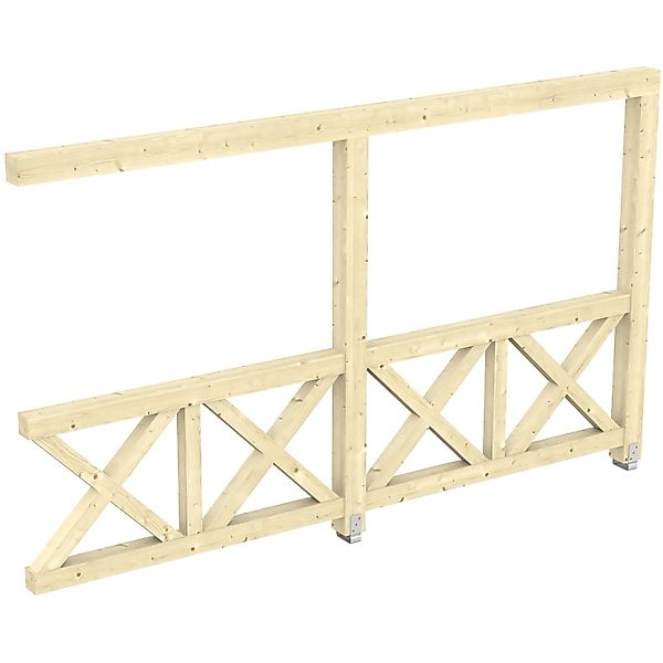 Skanholz Carport-Seitenwand "Andreaskreuz", Wandanbau günstig online kaufen